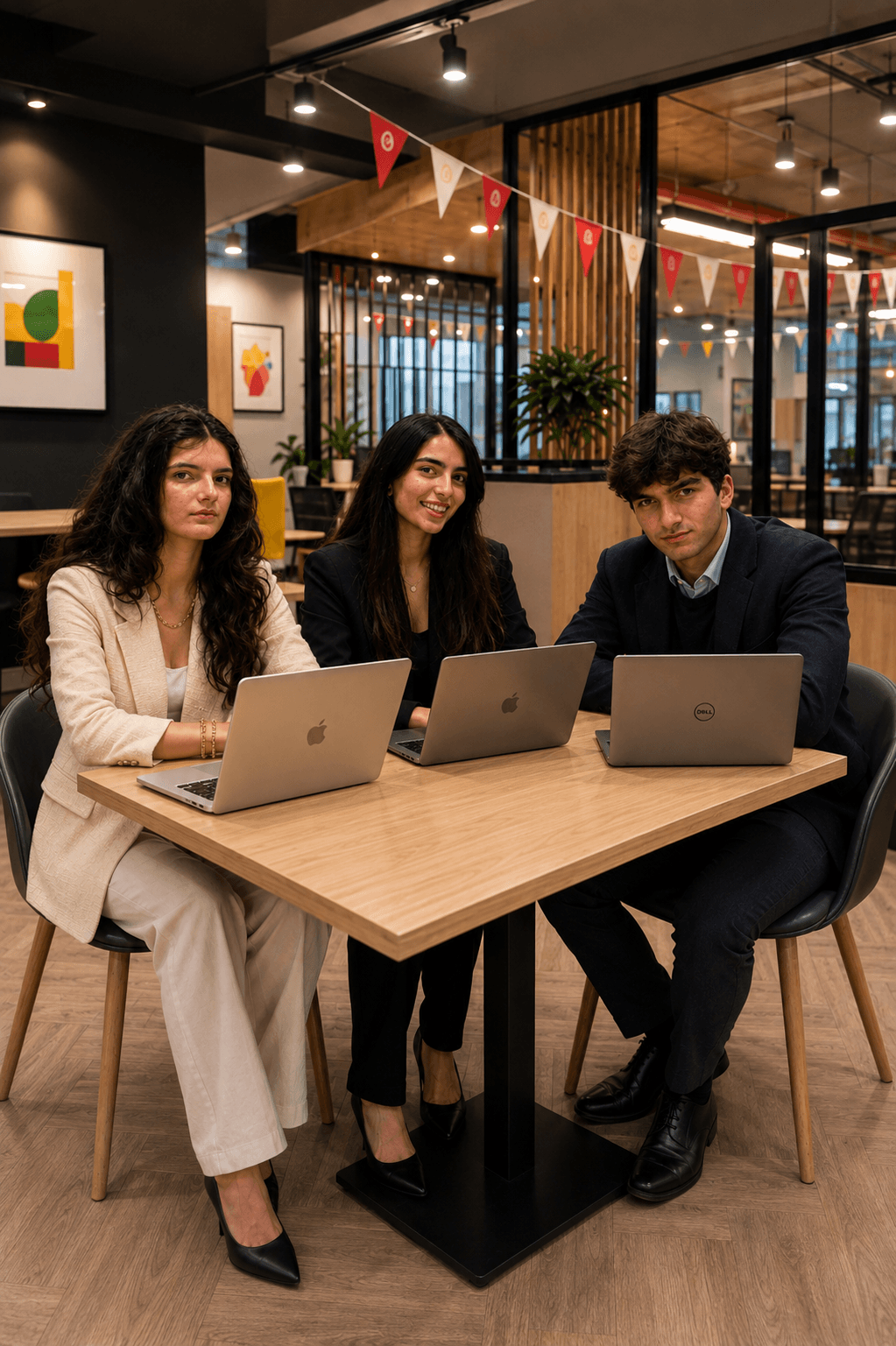 Microcorem founder-led studio team seated in a modern workspace